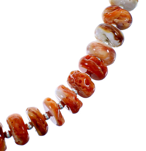 Sterling Silver And Oyster Shell Bead Necklace RX114820